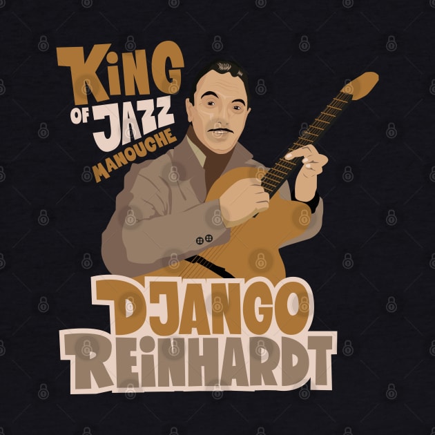 Django Reinhardt: A Jazz Guitar Legend Brought to Life with this Captivating Illustration. by Boogosh